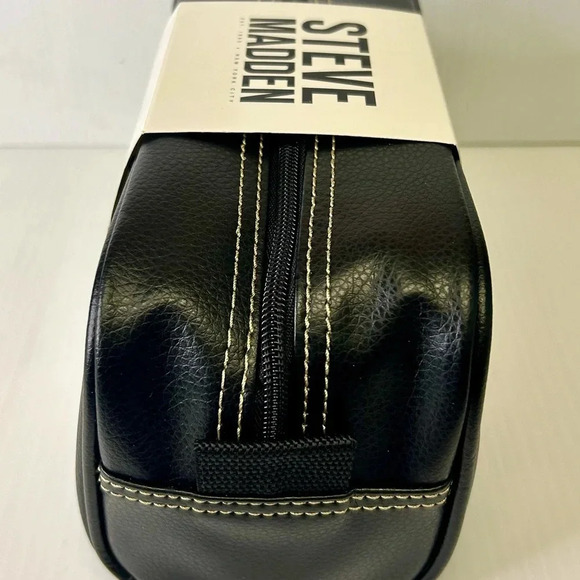 ♠️”Steve Madden” NWT Men’s Travel/Shaving Kit Black w/ Zip Closure & Pocket - Picture 8 of 13